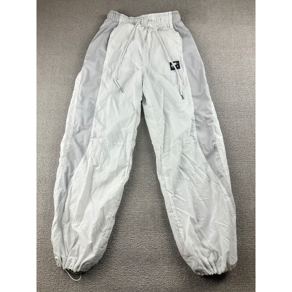 Nike Air Track Pants Women XS Gray Relaxed Mesh Colorblock Activewear Athleisure